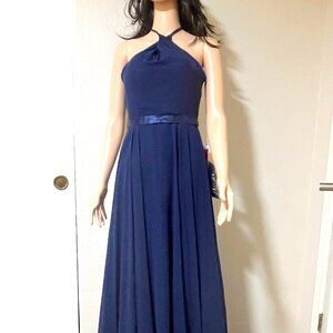 Dancing Queen NWT 2176 Navy Blue Long Gown Prom Dress Mother of the Bride Sz X